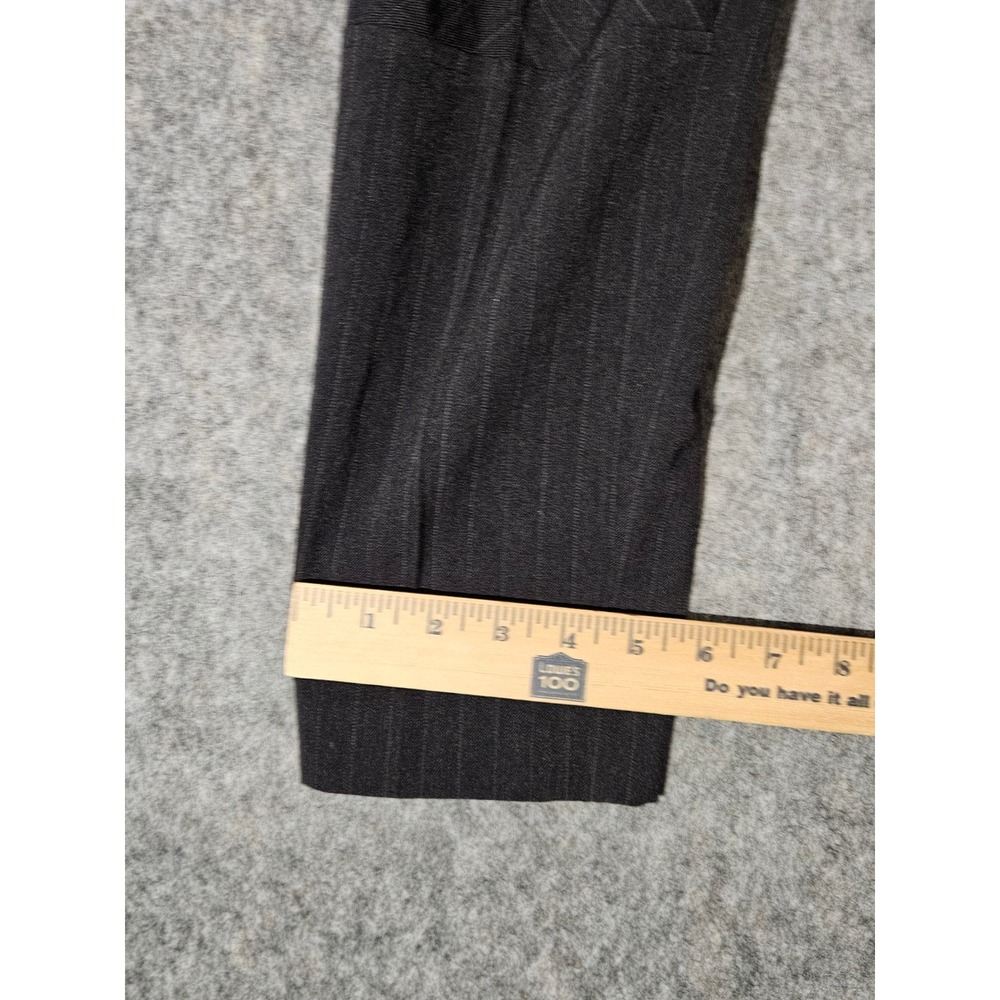 Brunello Cucinelli Trousers Women 4 Gray Pinstripe Wool Blend Italy - Picture 8 of 12